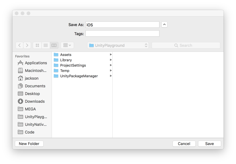 iOS Build on macOS - Save As